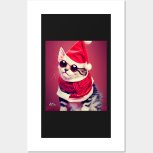 Merry Catmas Christmas Posters and Art